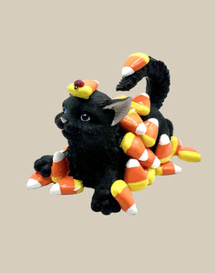 Candycorn Cat Figurine