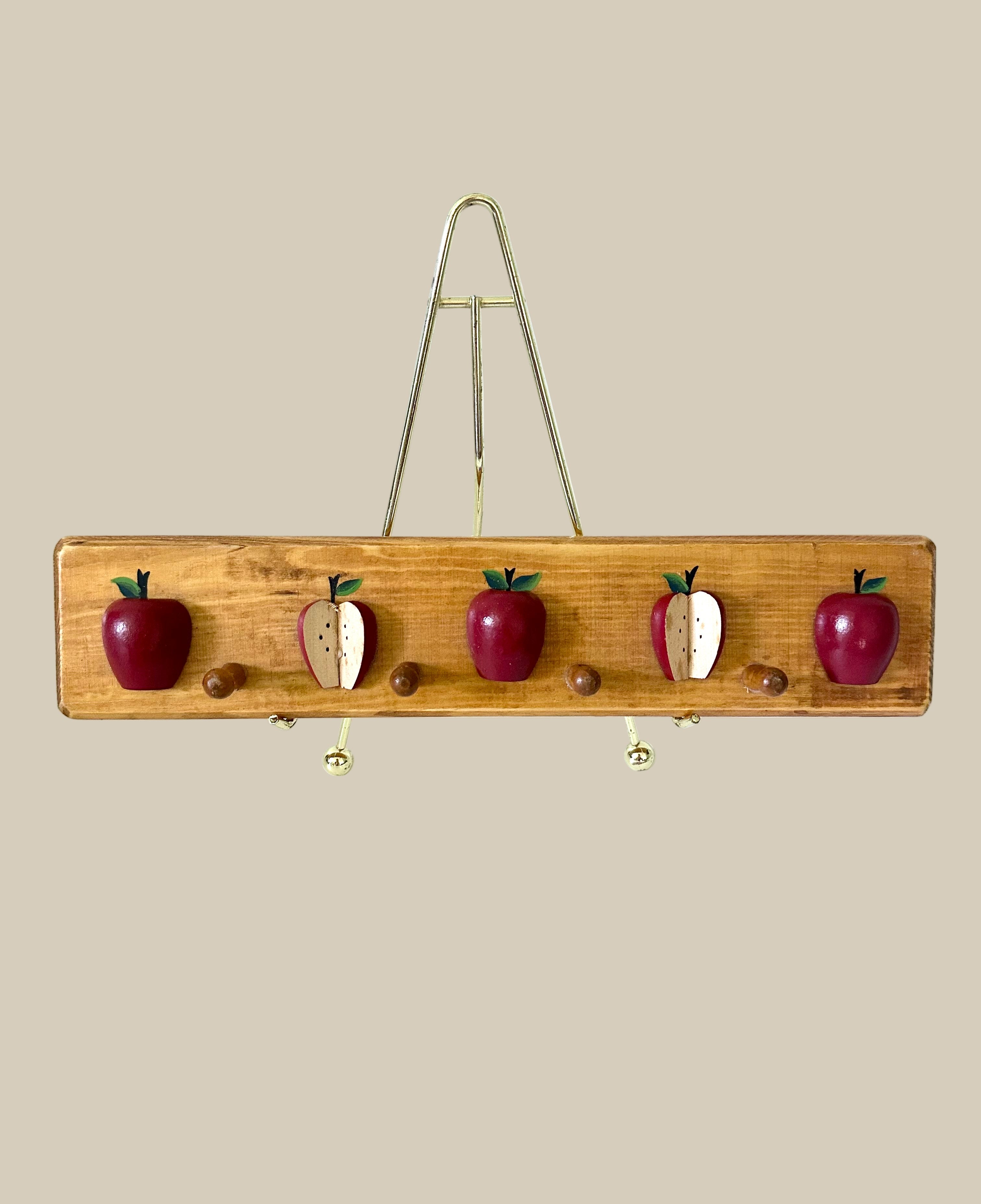 Apple Wooden Key Rack