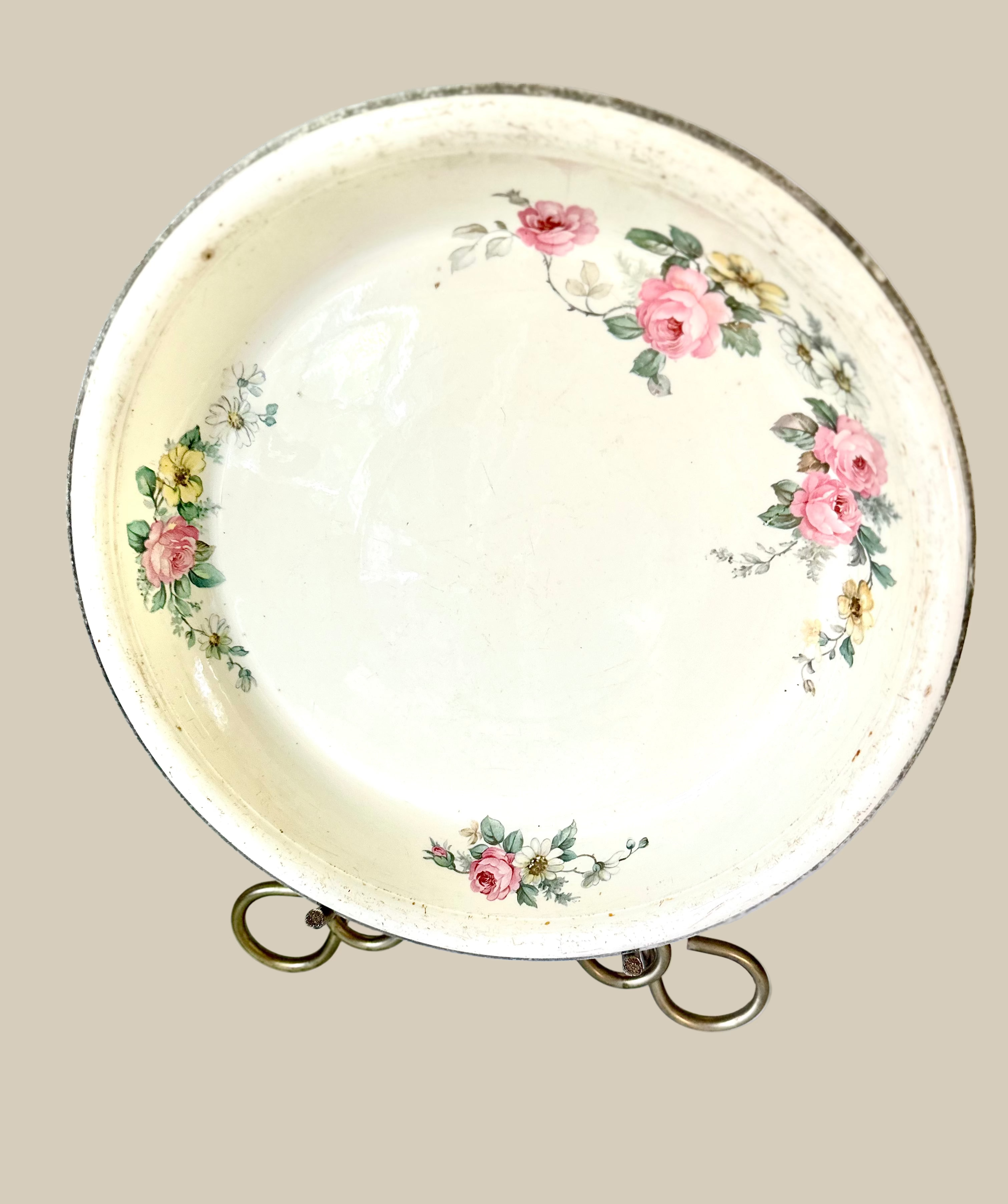 Floral Rose Pie Dish