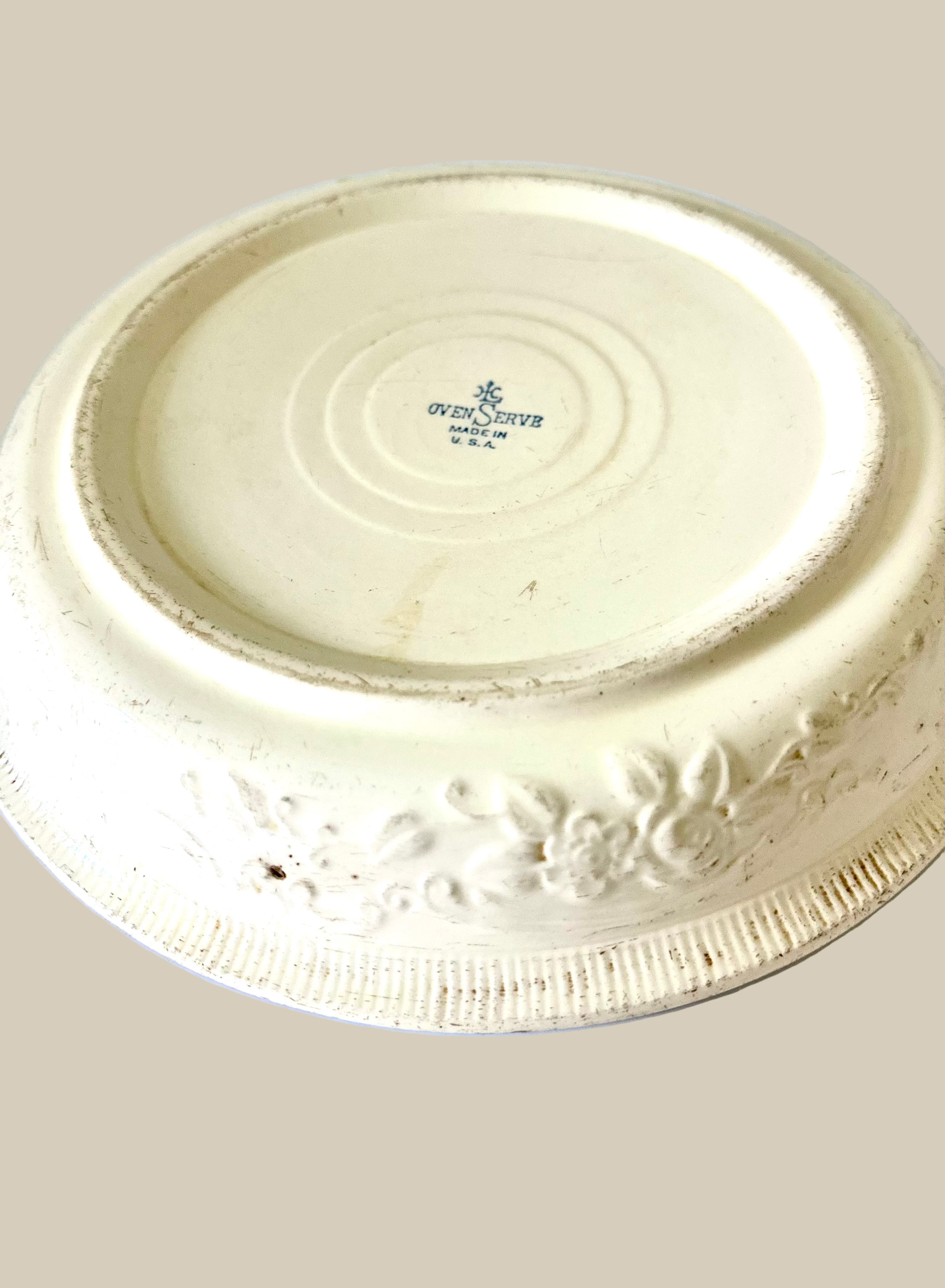 Floral Rose Pie Dish