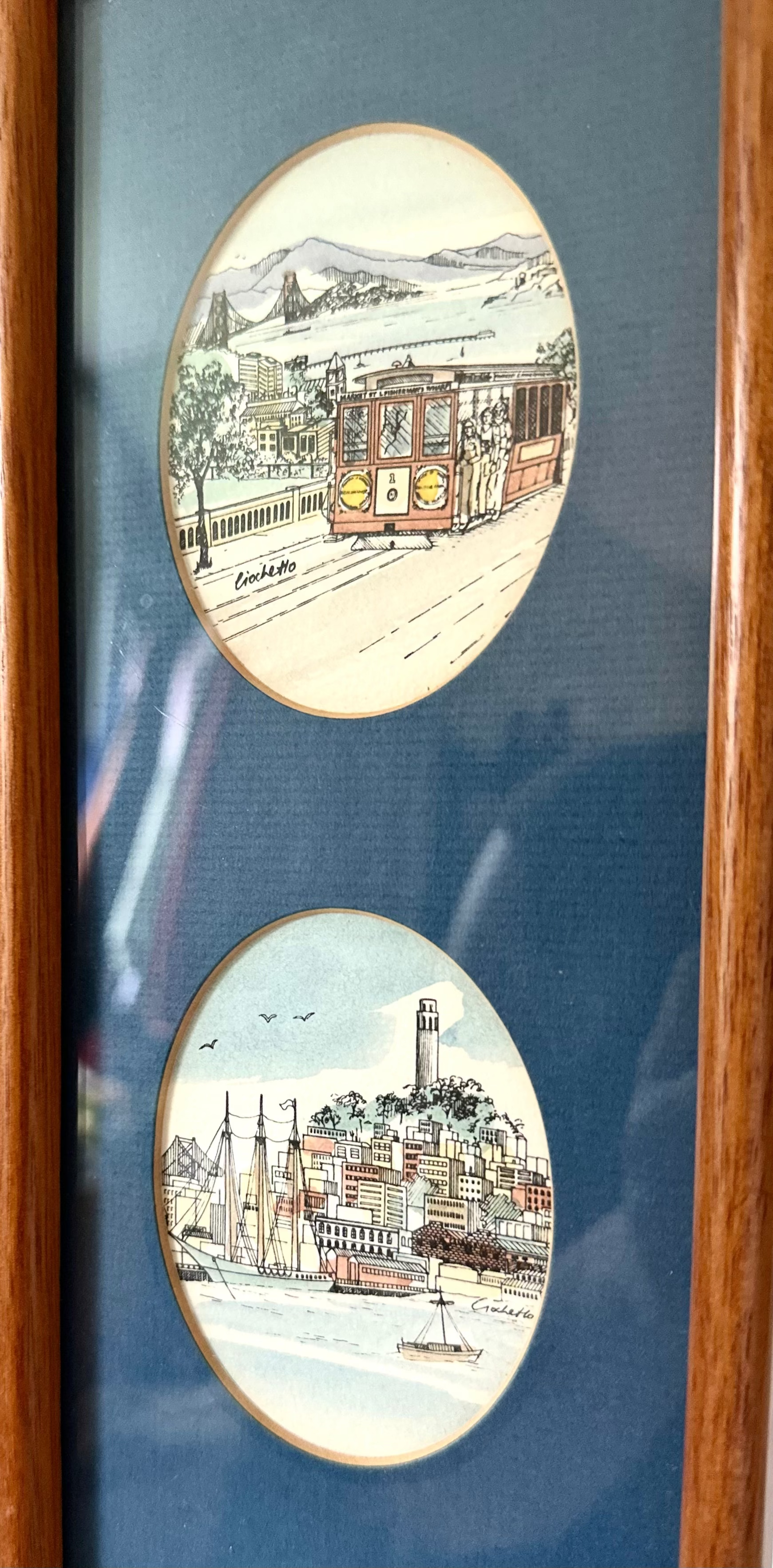 San Fransisco Watercolor Framed Art