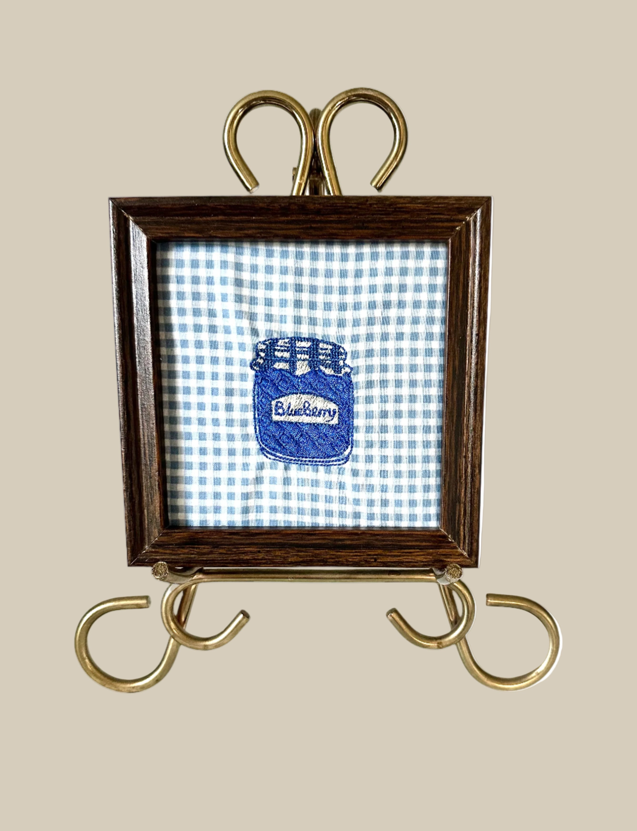 Pancake and Jam Embroidered Art Framed Picture Set