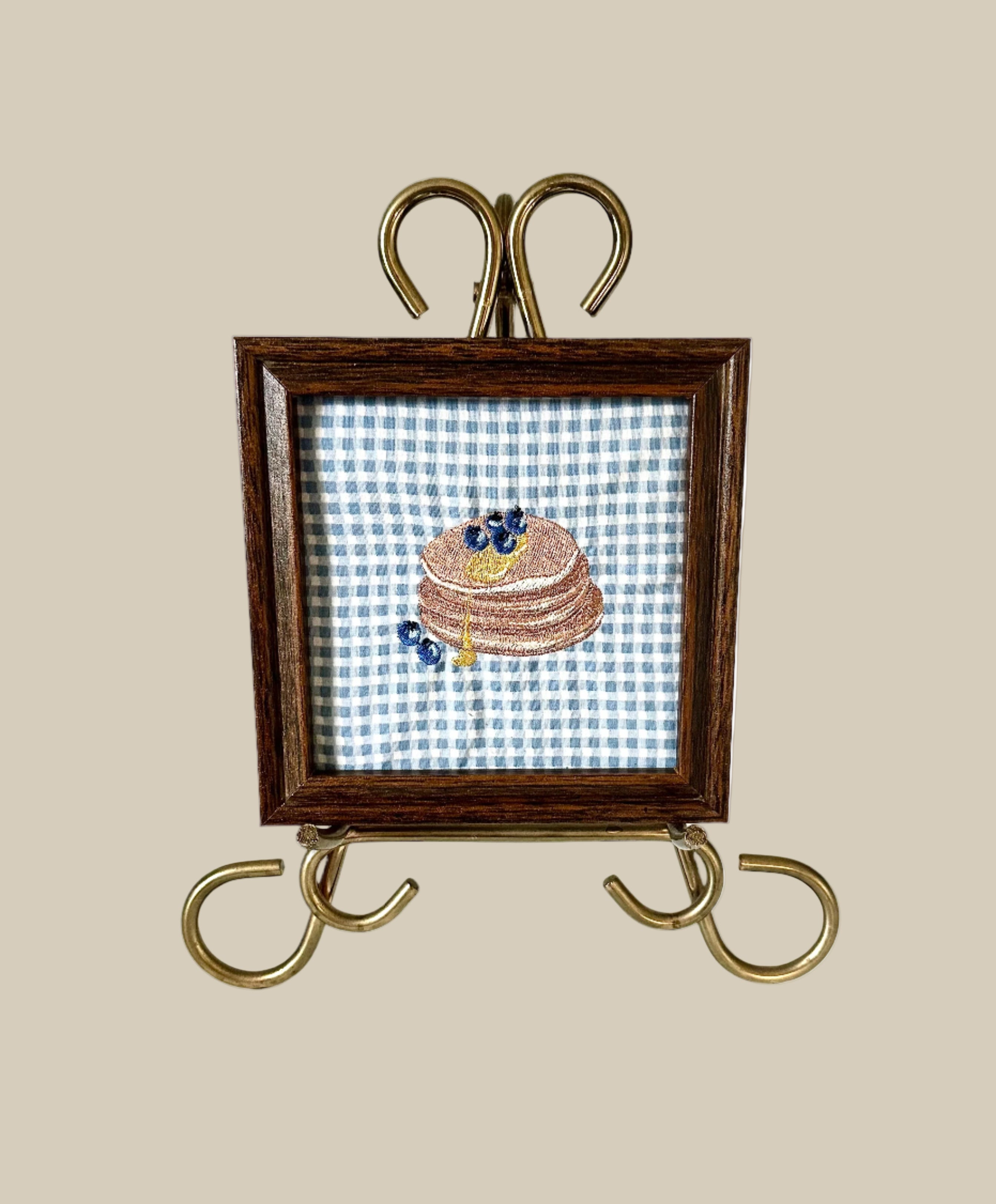 Pancake and Jam Embroidered Art Framed Picture Set