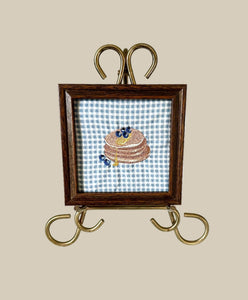 Pancake and Jam Embroidered Art Framed Picture Set