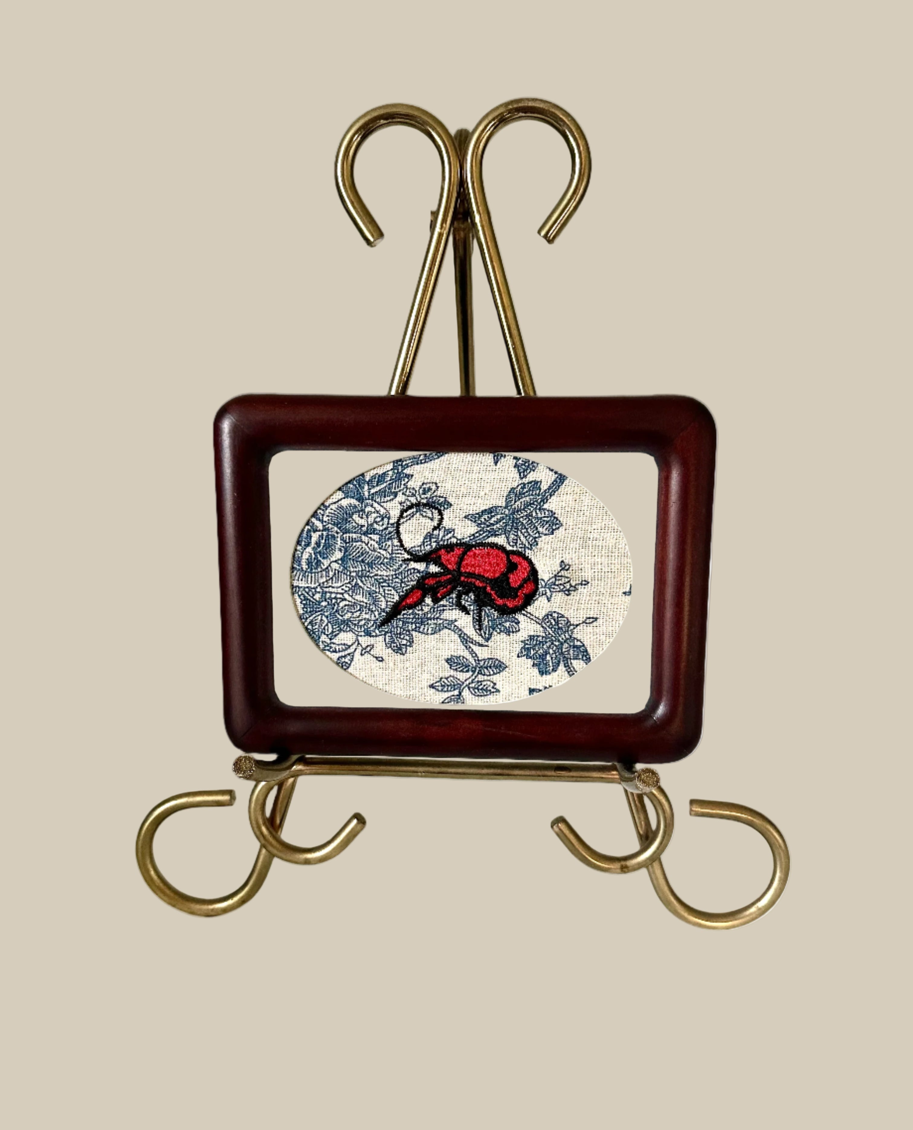 Crawfish Embroidered Art