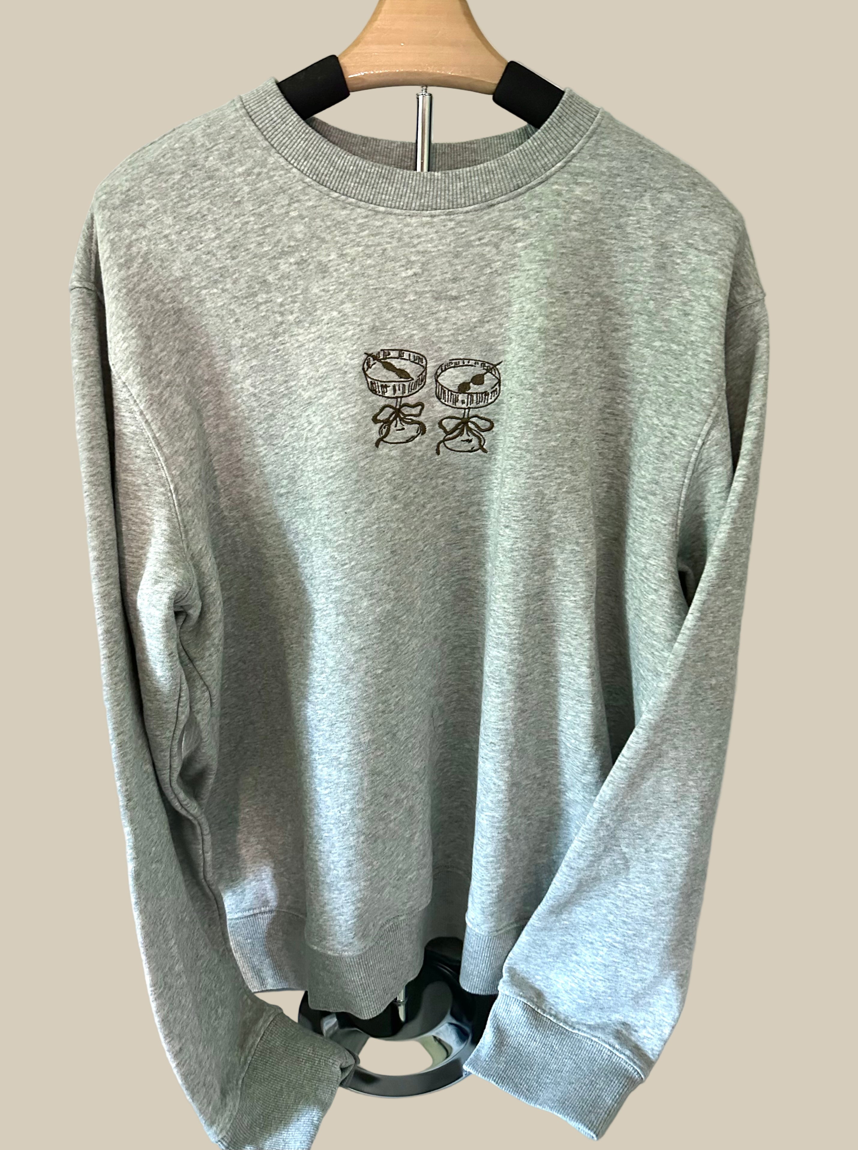 Light Grey Martini Crewneck