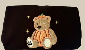 Corduroy Halloween Bear Crewneck