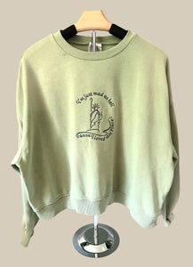 Mad As Hell Green Crewneck