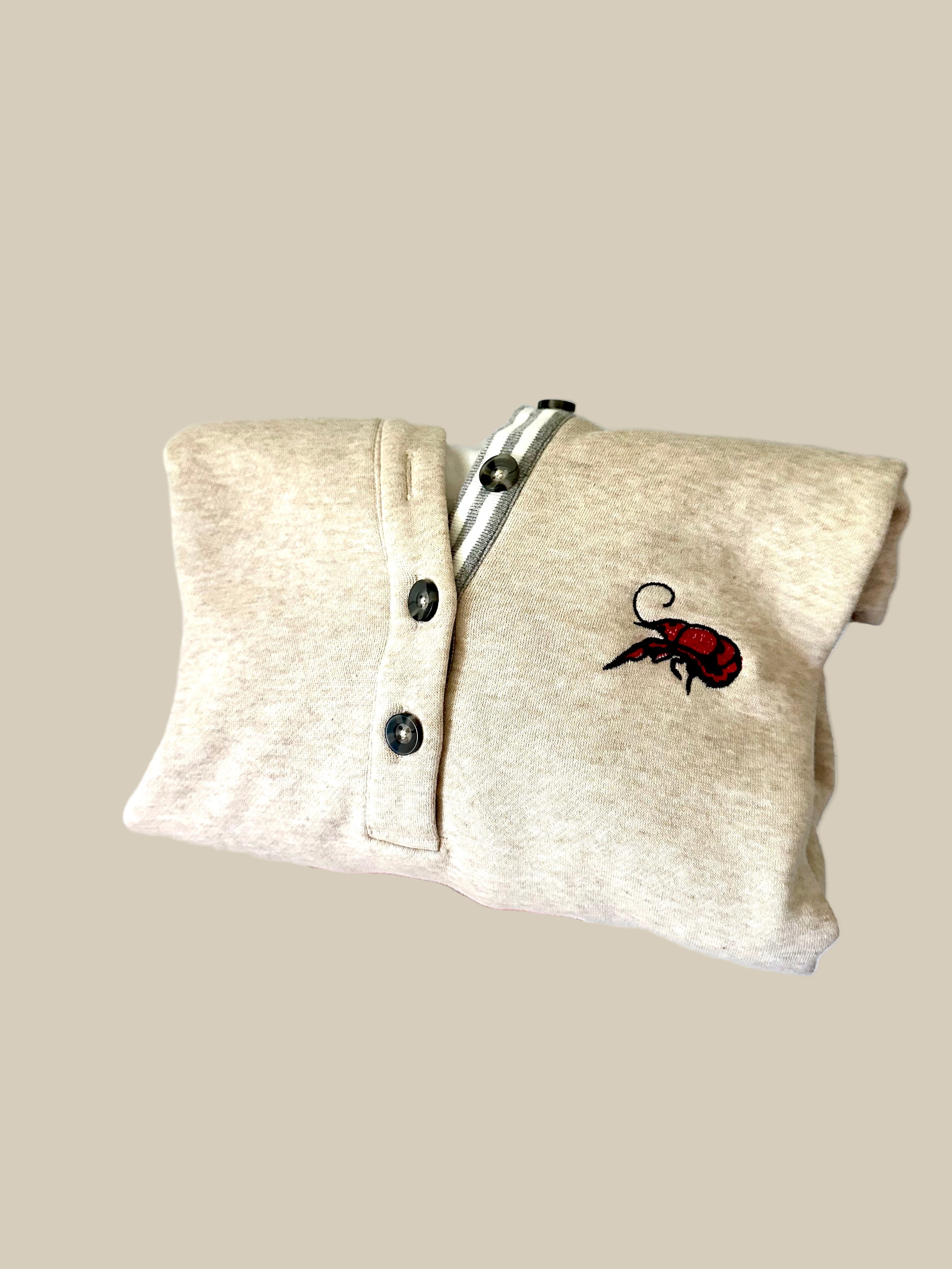 Crawfish Quarter Button Down Crewneck