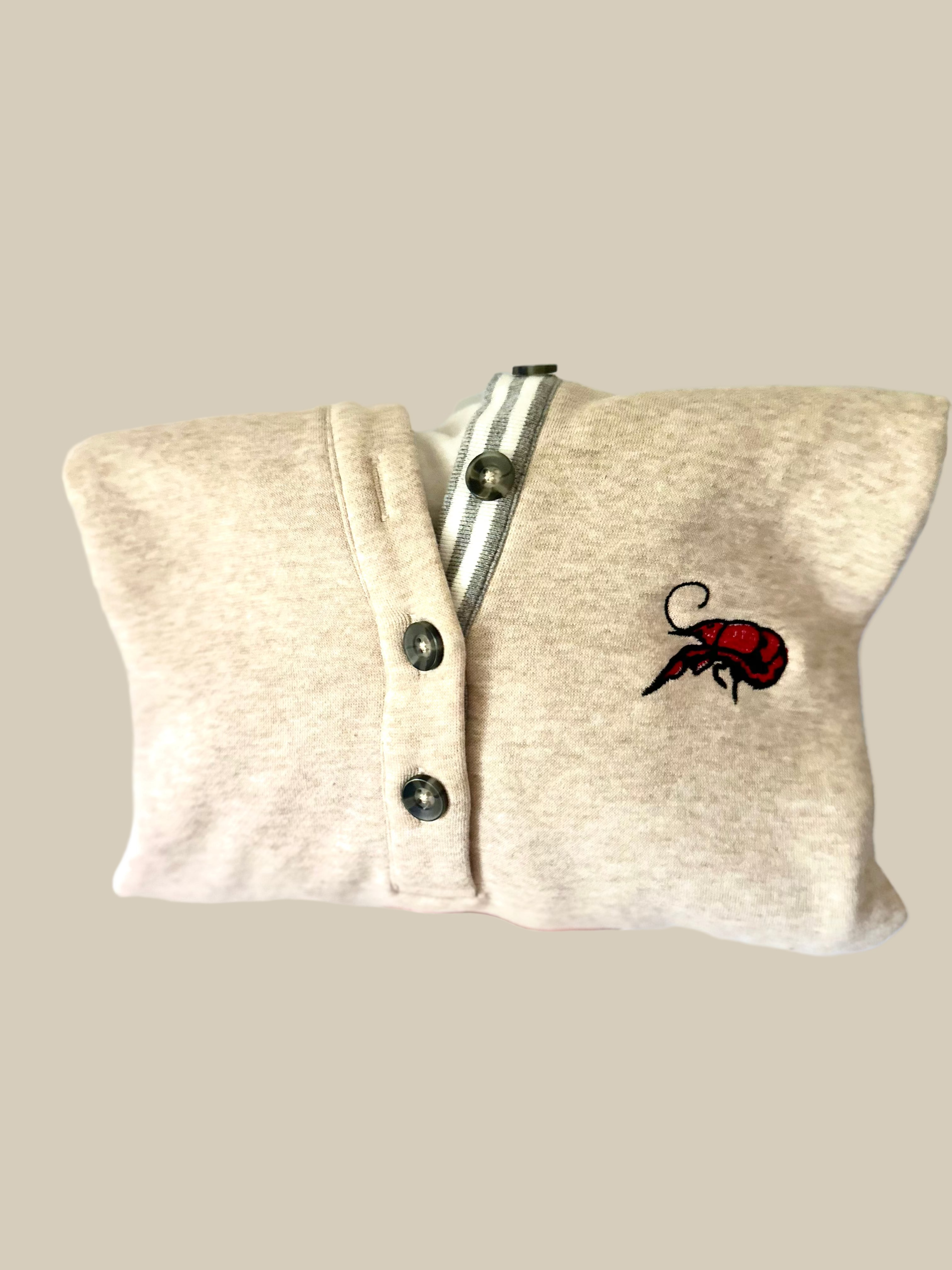 Crawfish Quarter Button Down Crewneck