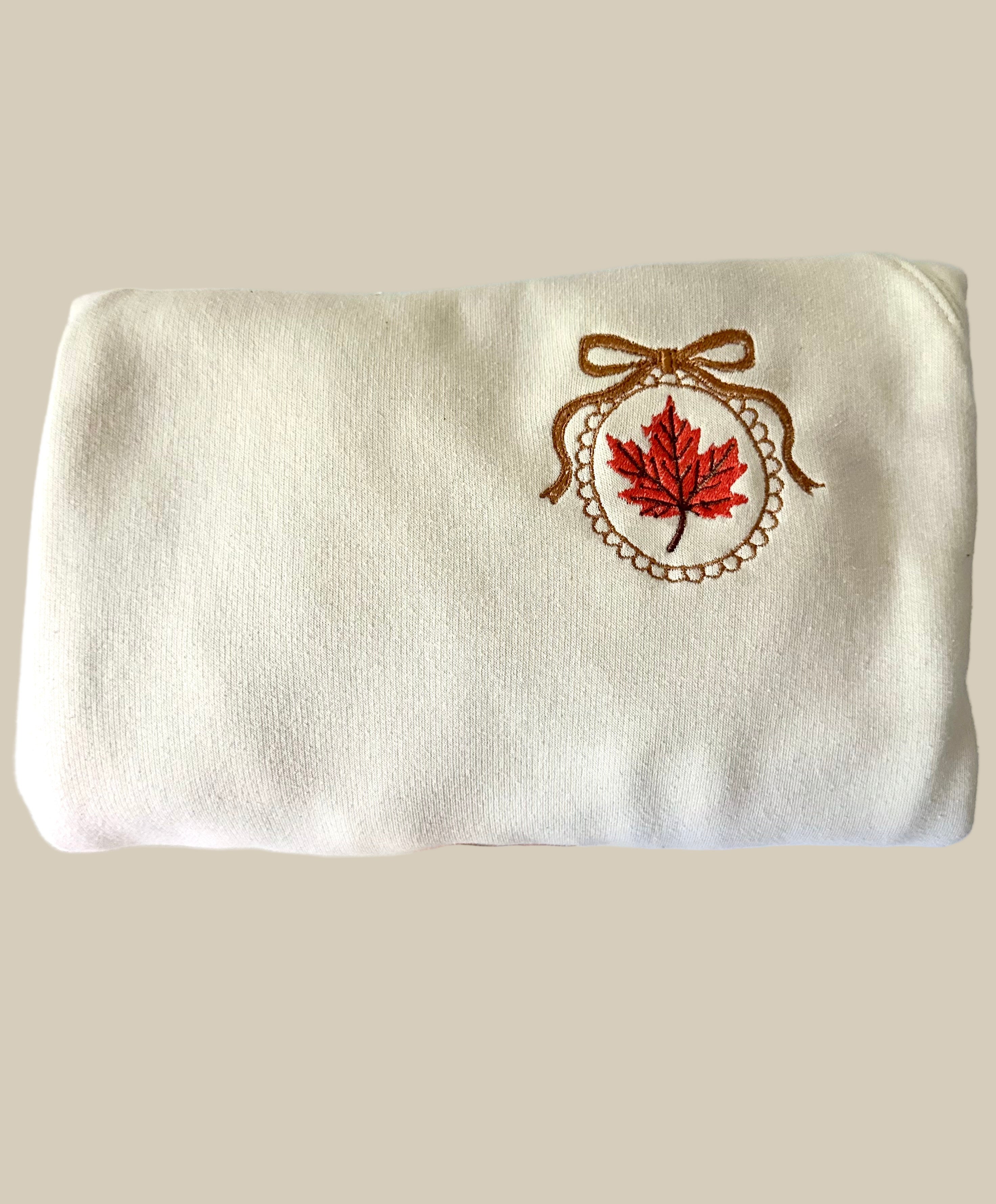 Leaf Coquette Bow Crewneck