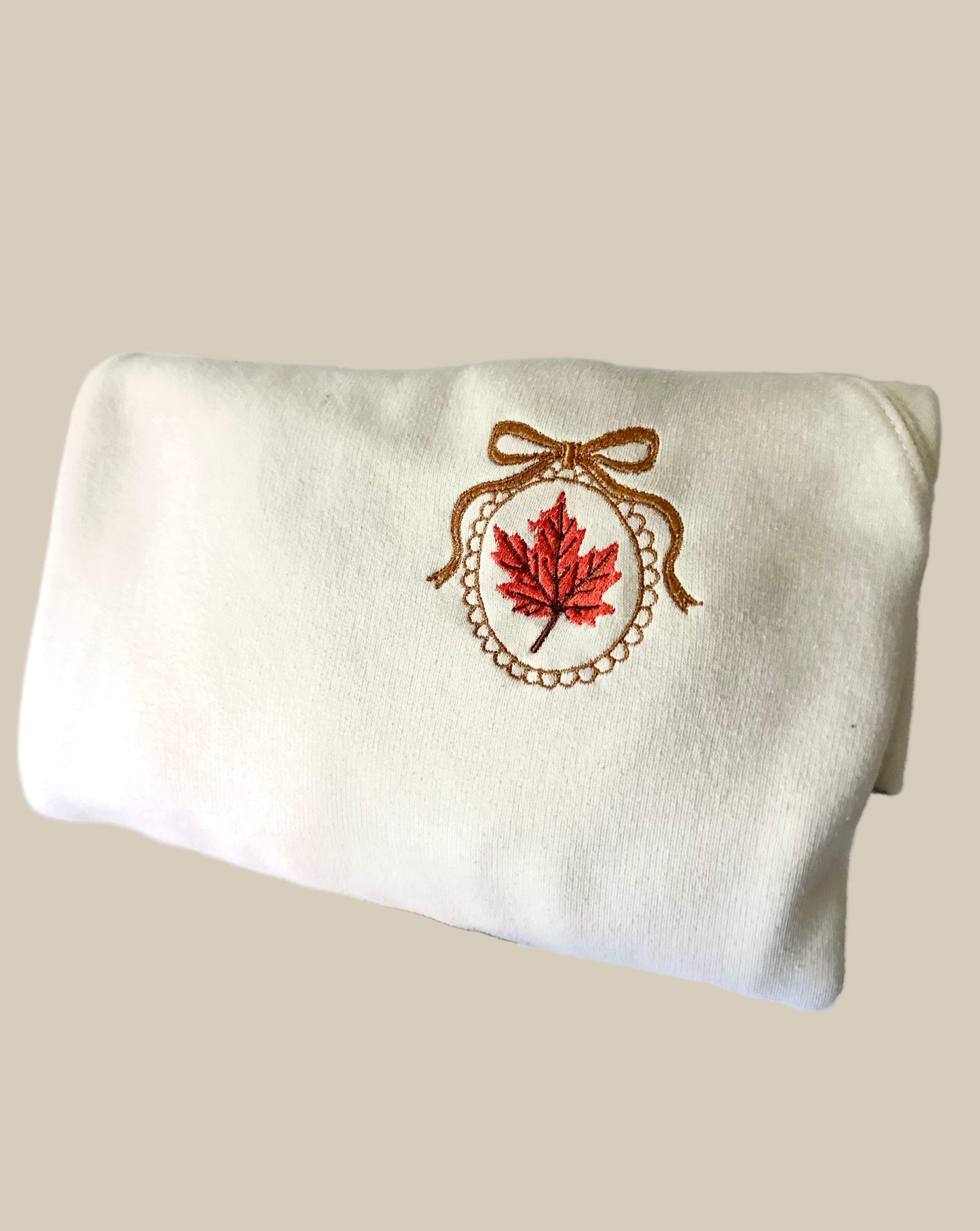 Leaf Coquette Bow Crewneck
