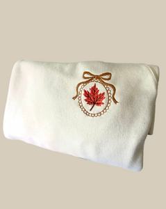 Leaf Coquette Bow Crewneck