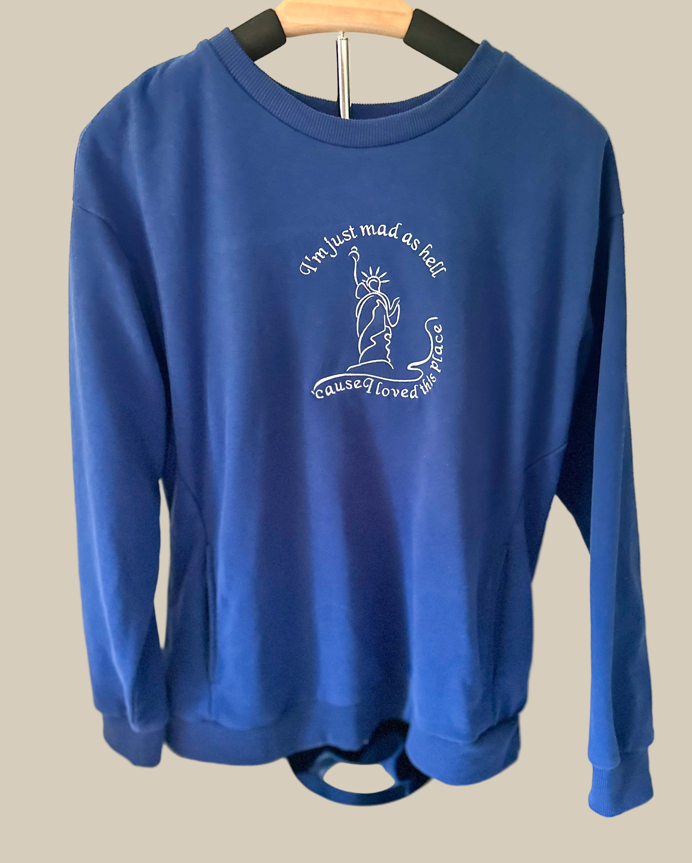 Mad As Hell Blue Crewneck