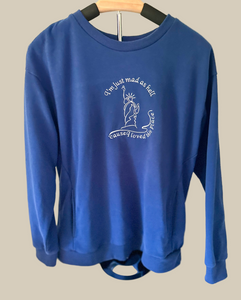 Mad As Hell Blue Crewneck