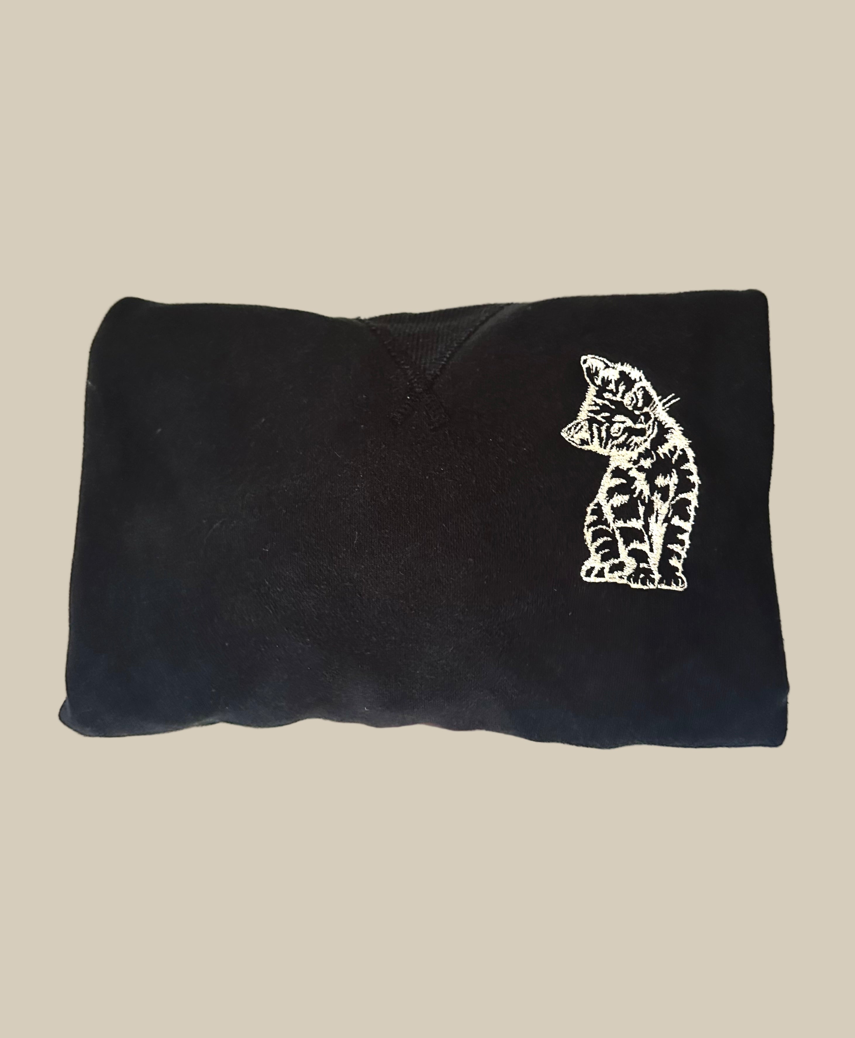 Kitten Black Crewneck
