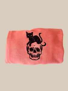 Cat Skull Orange Crewneck