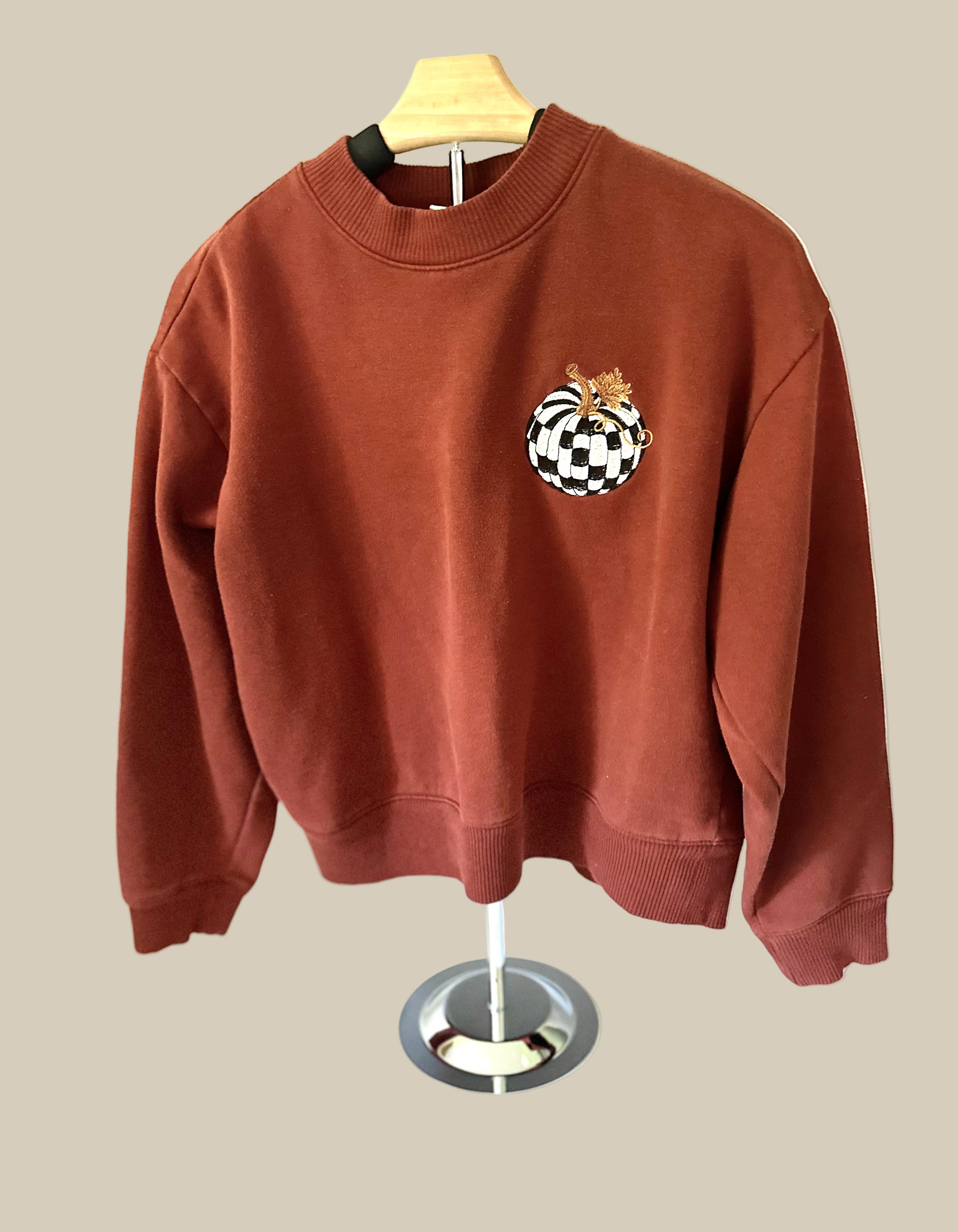 Checkered Pumpkin Crewneck