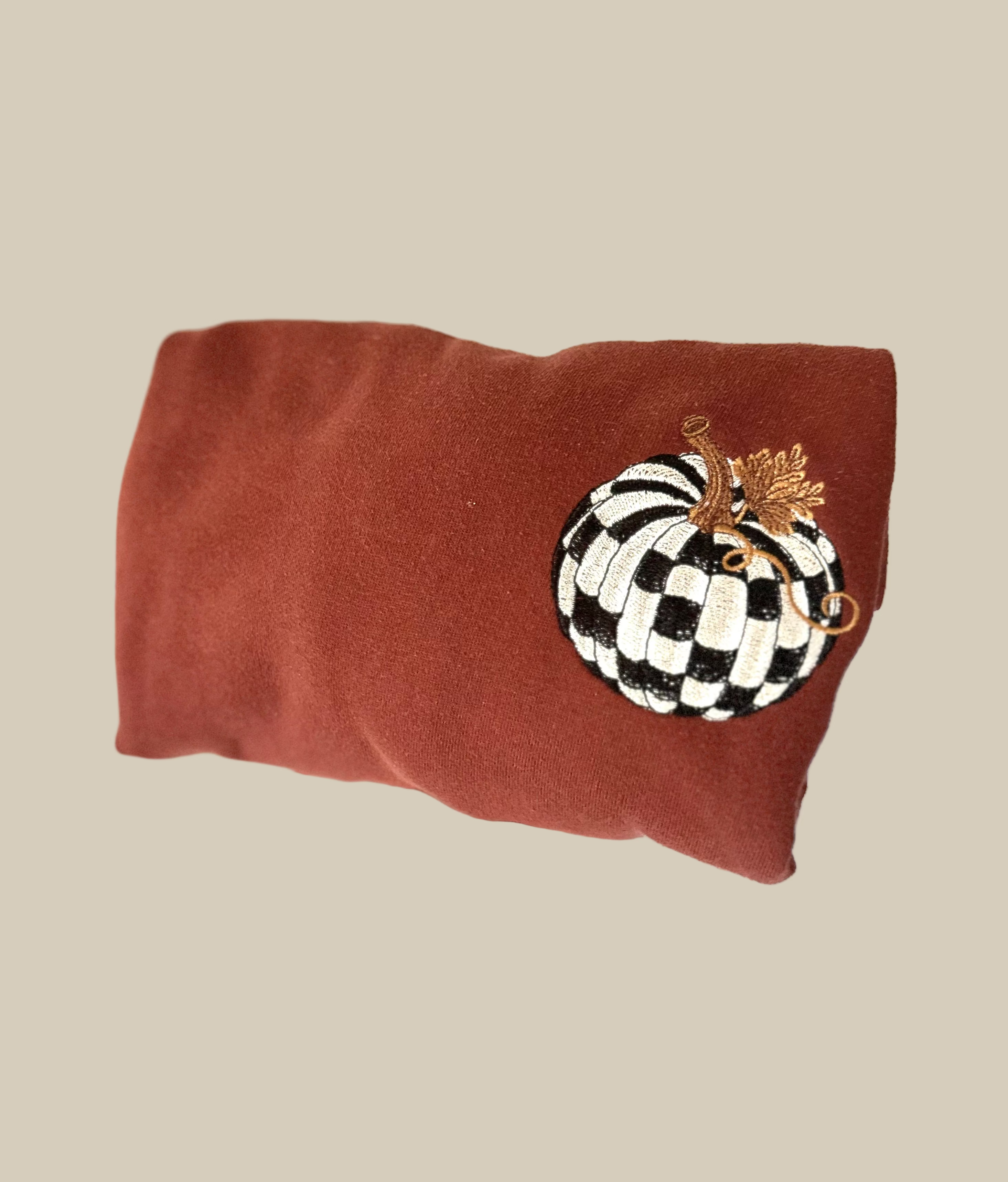 Checkered Pumpkin Crewneck