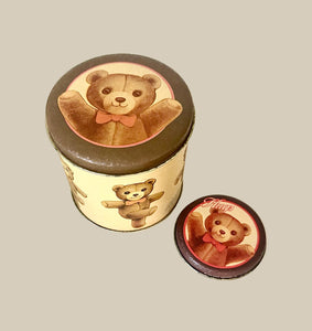 Teddy Bear Tin Cans