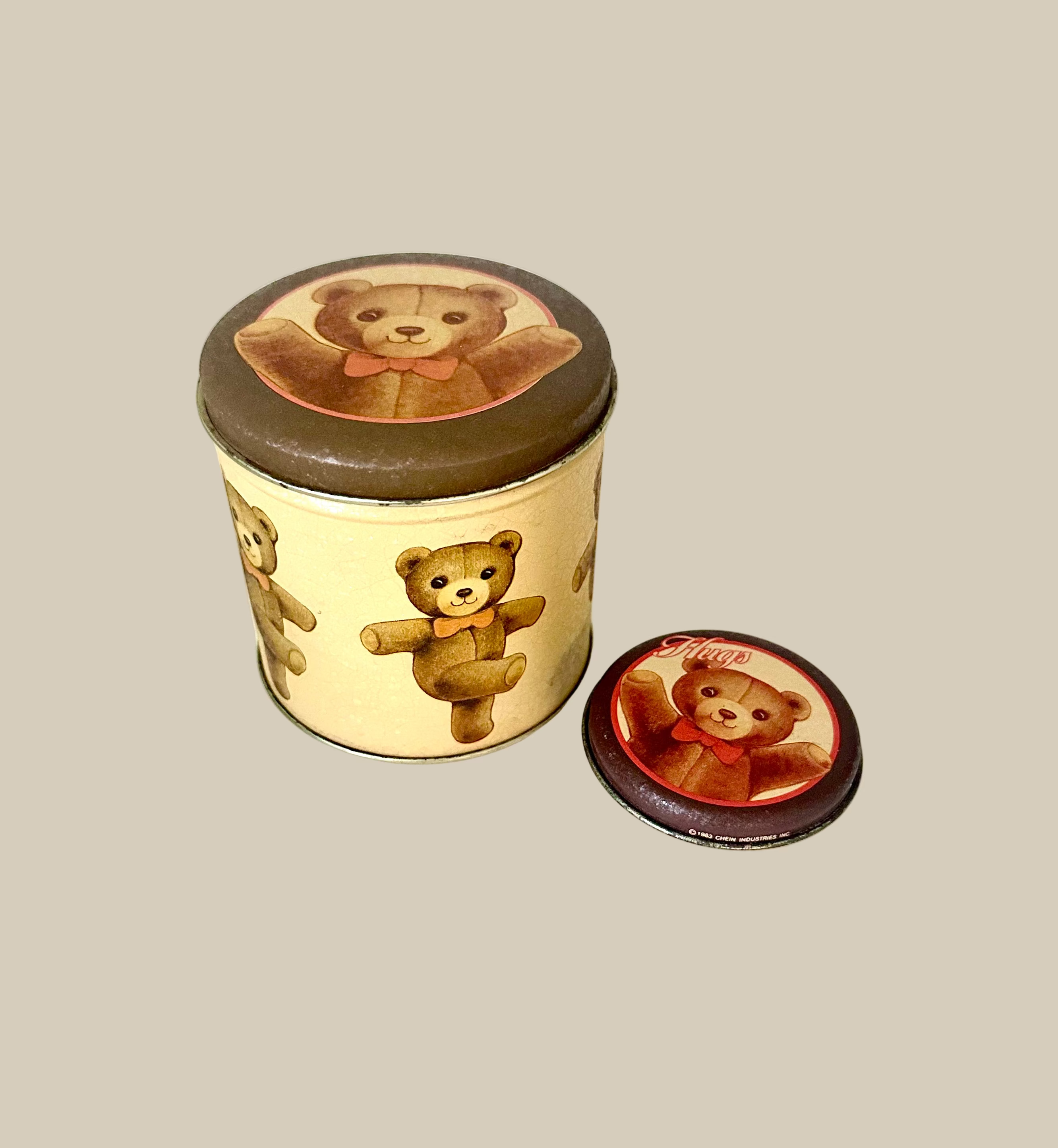 Teddy Bear Tin Cans