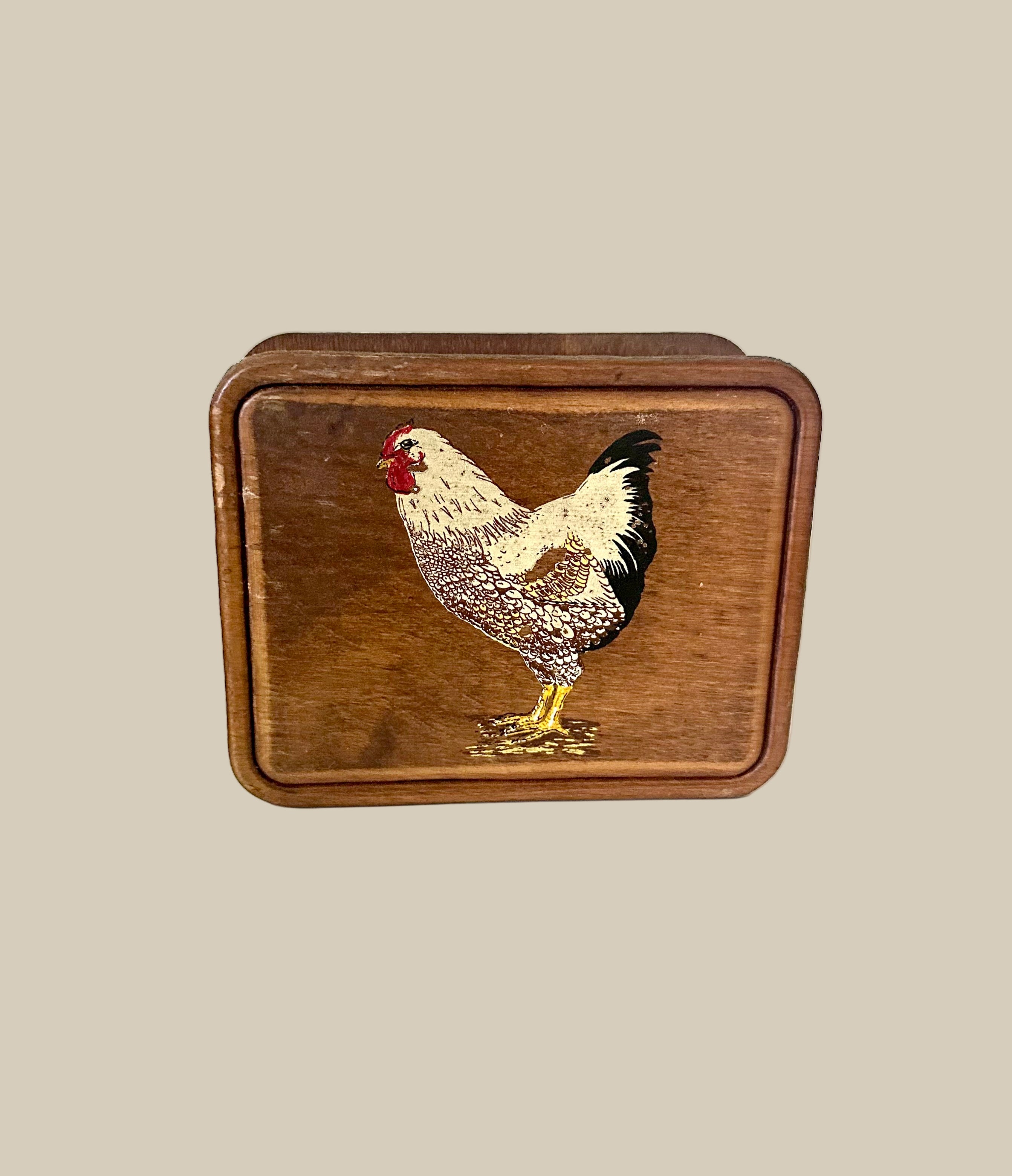 Wooden Chicken Napkin Holder