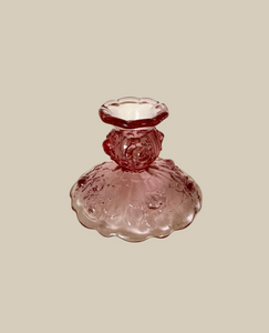 Rose Glass Multi-Use Candlestick