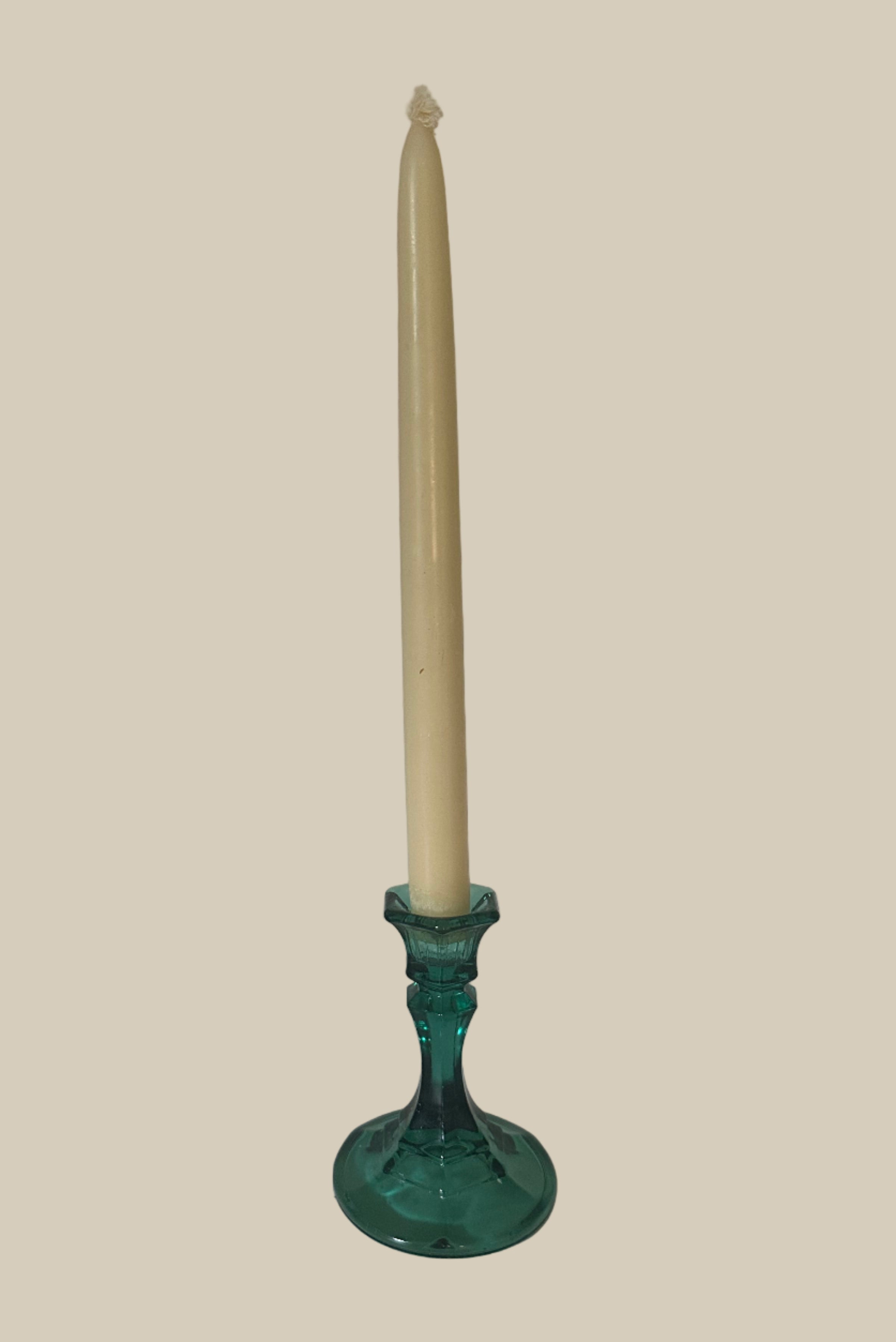 Emerald Glass Candlestick