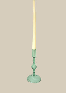 Green Modern Shaped Glass Candlestick