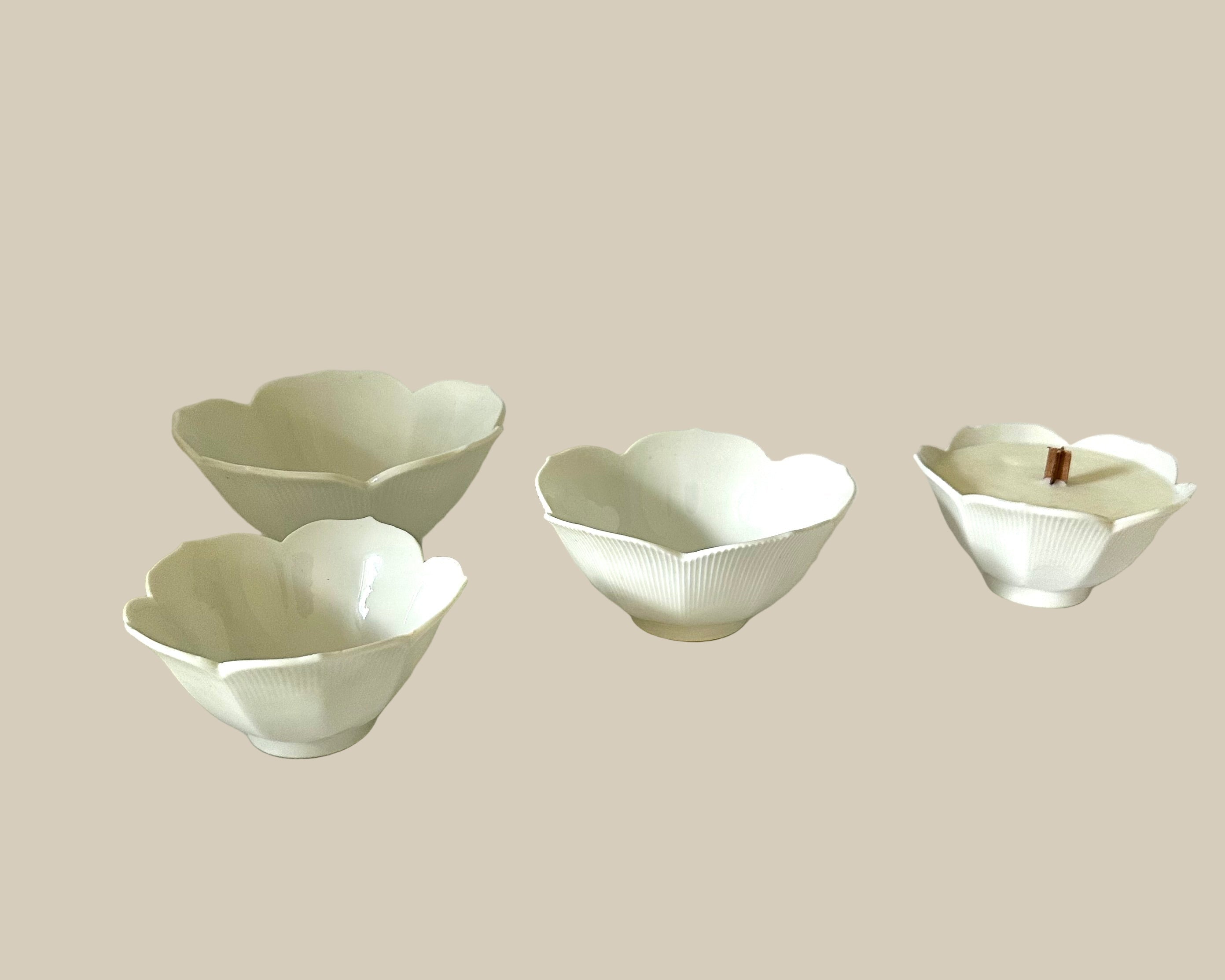 Floral Candle and Nesting Bowl Set