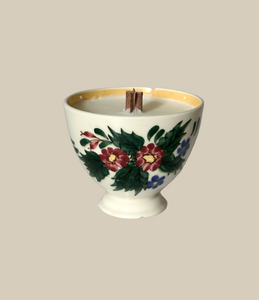 Floral Chipped Cup Soy Wax Candle