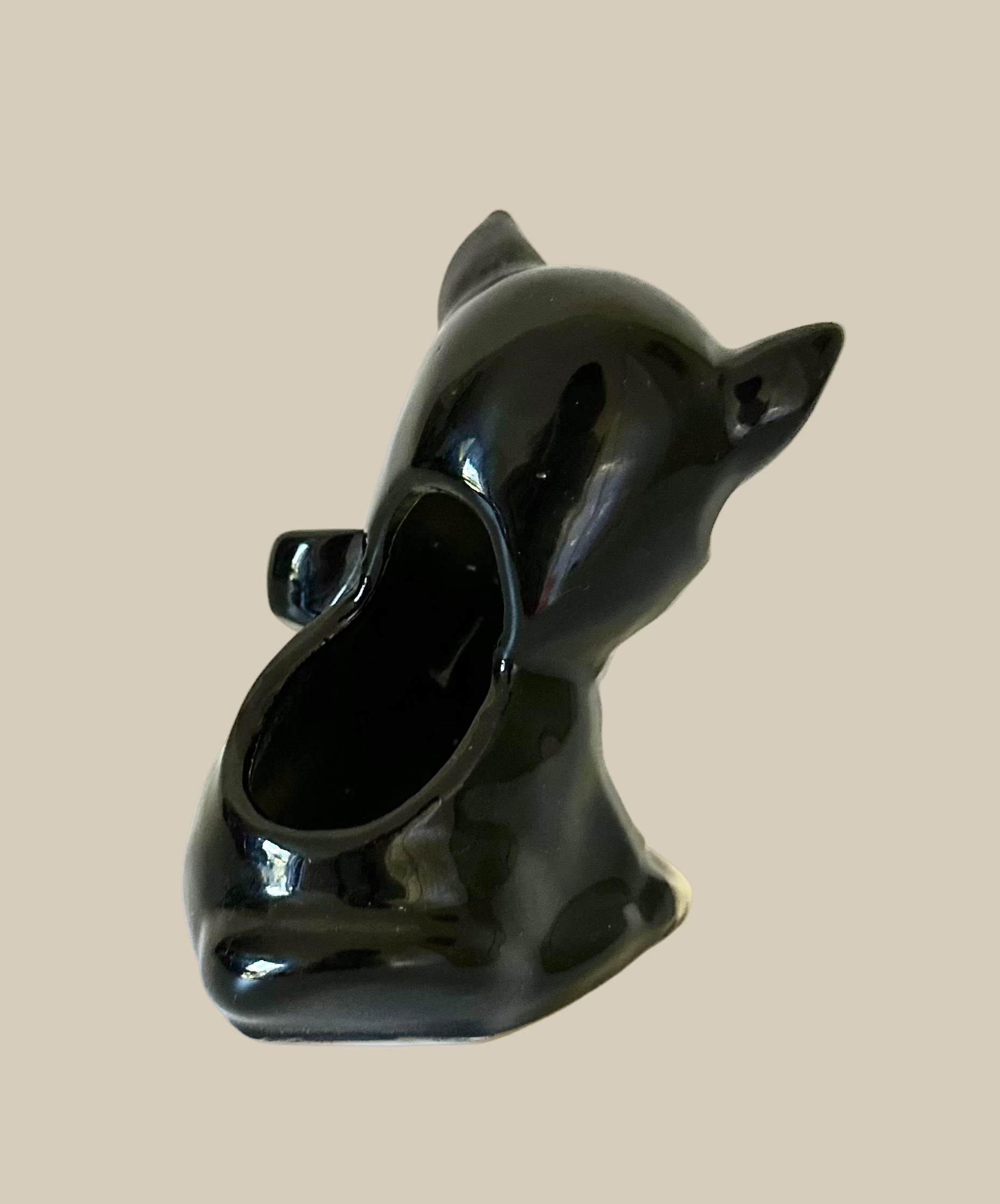 MCM Glass Cat Planter