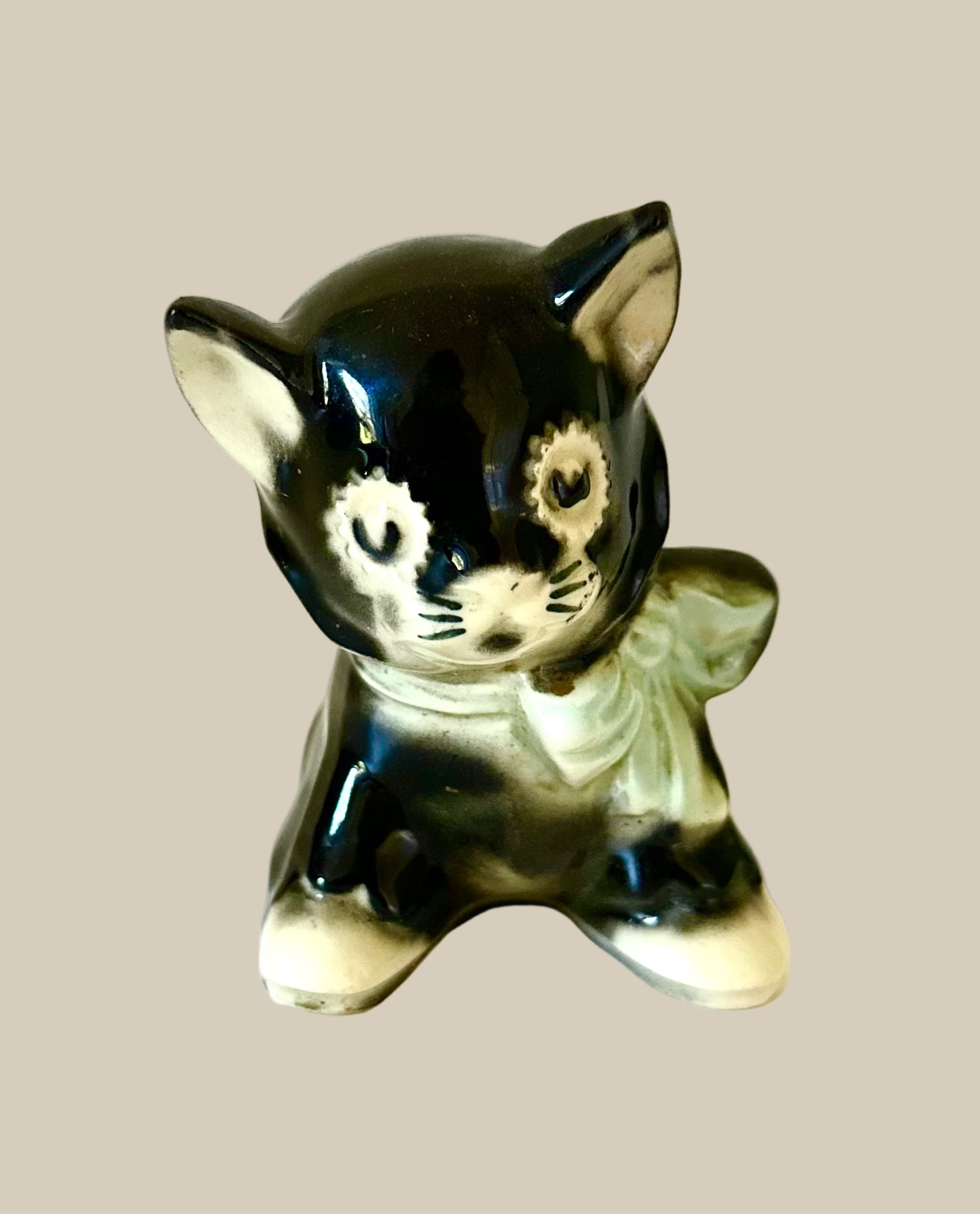 MCM Glass Cat Planter