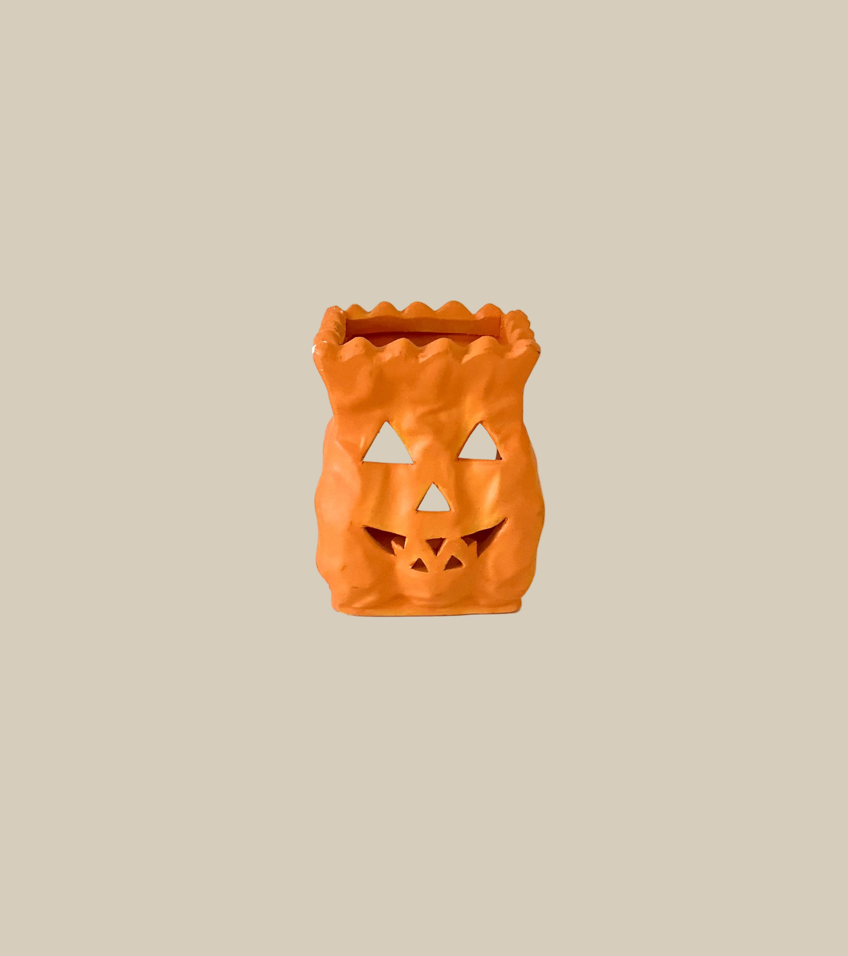 Ceramic Pumpkin Votive