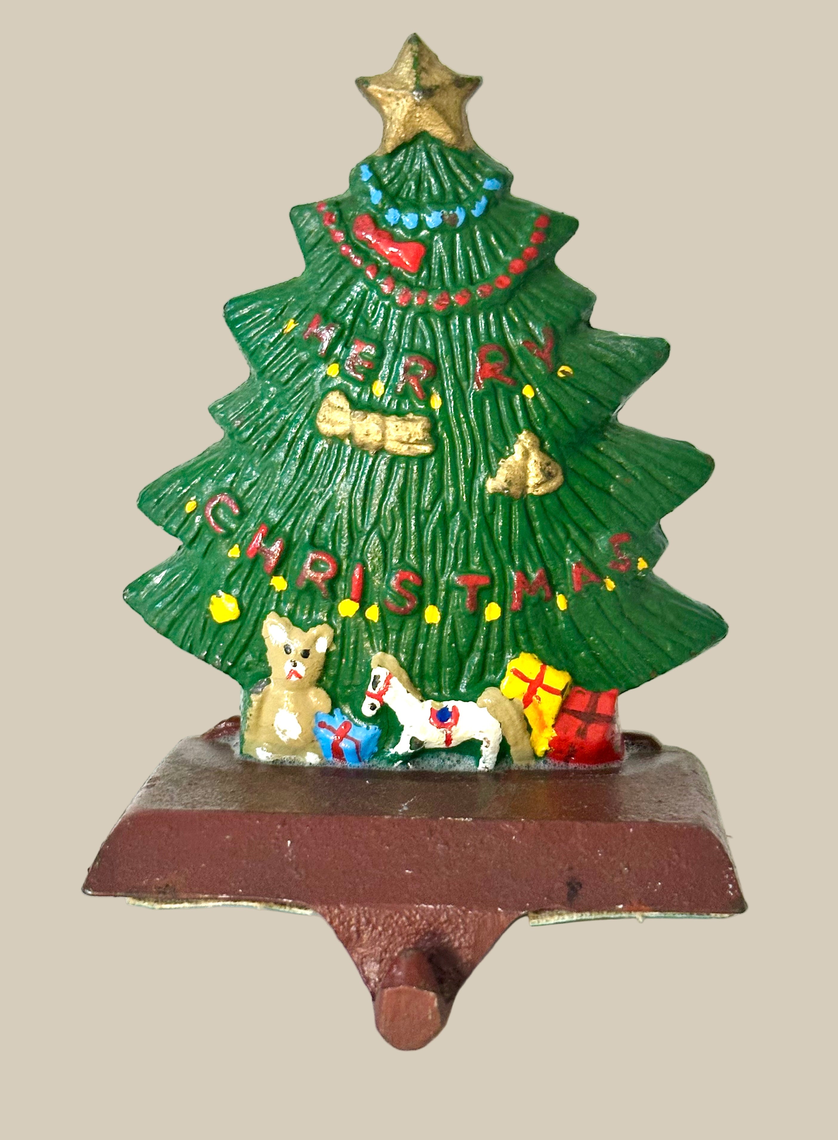 Vintage Cast Iron Stocking Holder