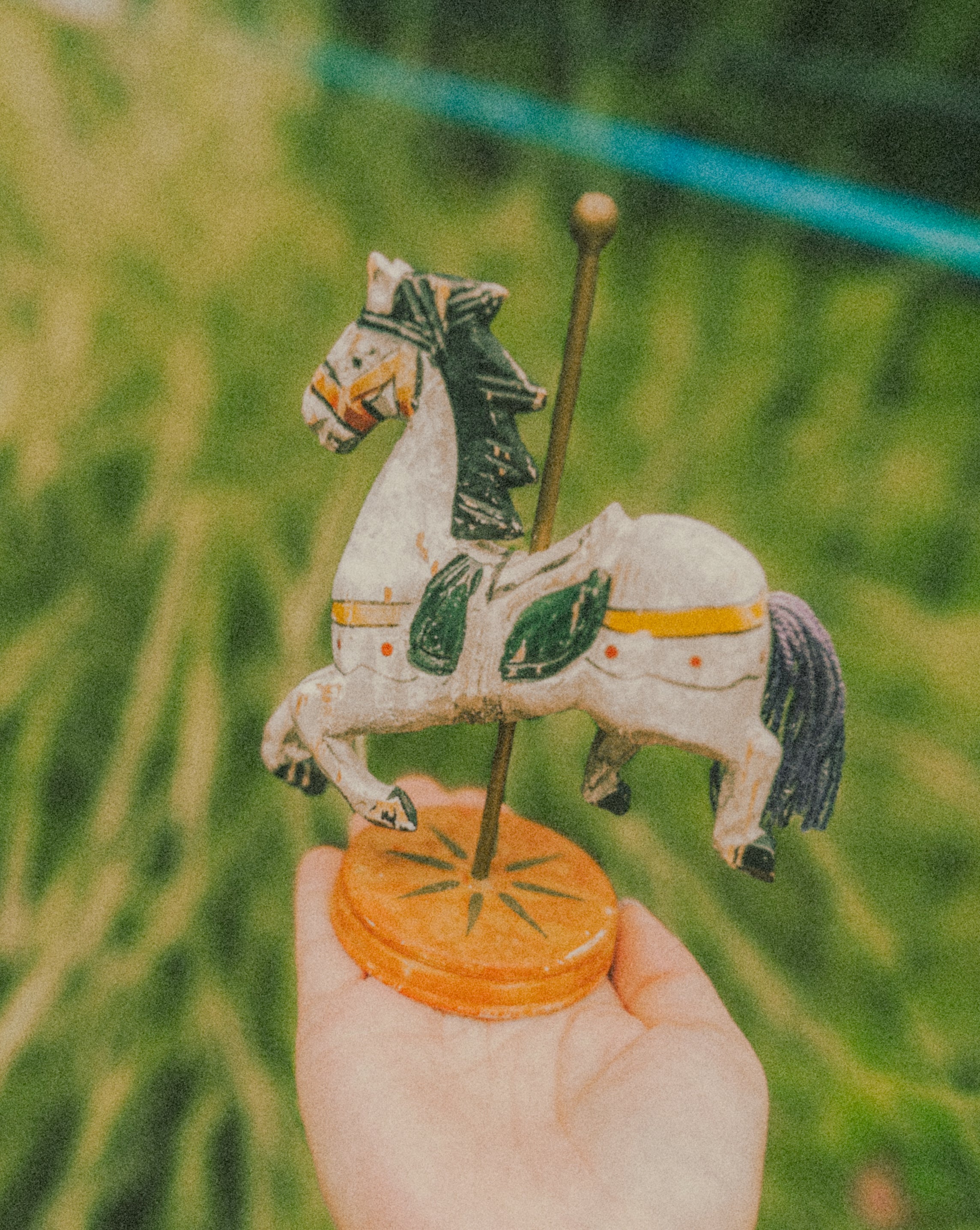 Wooden Carousel Horse Trinket