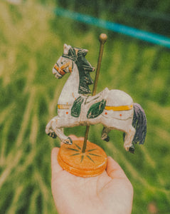 Wooden Carousel Horse Trinket
